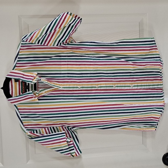 Multicolor Striped Men's Shirt - Picture 1 of 9
